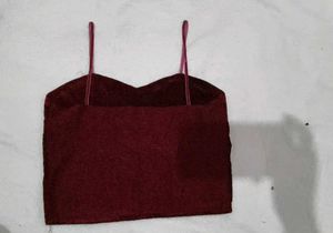 Very Awesome And Fancy Crop Velvet Top
