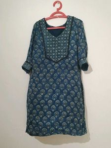 Stylish Blue Printed Kurta
