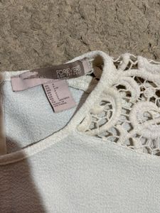 Boxy Crop Top In White