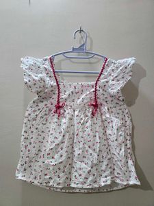 Cute Floral Print Top