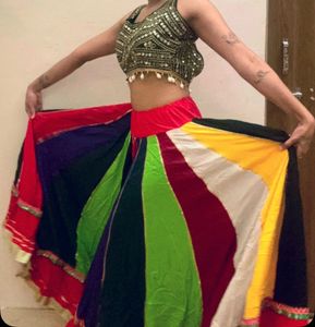 Vibrant Striped Lehenga Choli Set