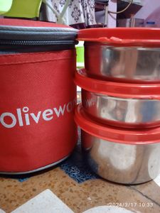 Oliveware Steel Tiffin Box at 300