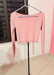 Cute Pink Long Sleeve Top