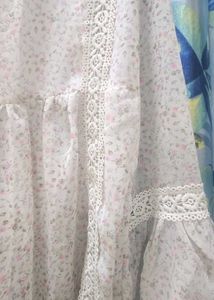 Sheer Floral Print Peplum top