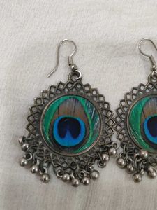 Peacock Feather Earrings