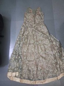 Elegant Floral Embroidered Gown