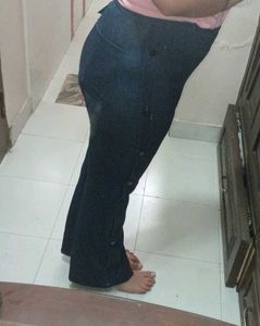 Stylish Blue Denim Button Pants