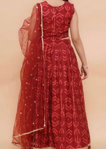 Girls Printed 3-Piece Lehenga &amp; Choli with Dupatta