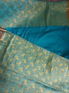 Exquisite Teal Silk Saree