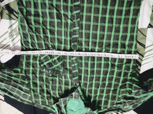 Men's Green Plaid Long Sleeve Shirt