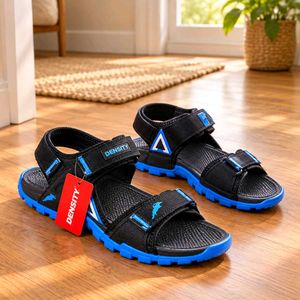 Stylish Black & Blue Sports Sandals💙🩵😍