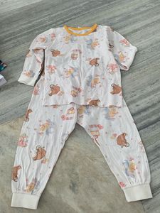 Adorable Cartoon Print Sleepsuit Set