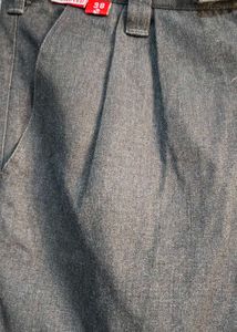 Classic Grey Pleated Trousers