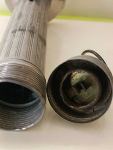 Vintage Metal Flashlightb working cell needed