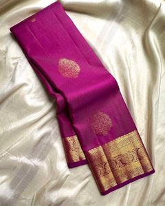 Elegant Magenta Kanjeevaram Silk Saree