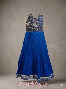 Elegant Royal Blue Ethnic Gown