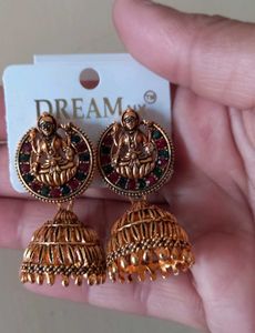 Antique Gold Jhumka Earrings