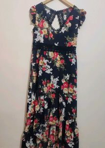 Multi Floral Print Maxi Dress For 36 Bust