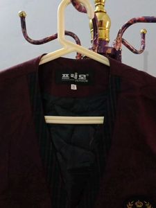 Stylish Maroon Vest Jacket