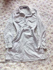 Light Blue Long Sleeve Tunic Top