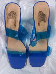 Blue Transparent Heels