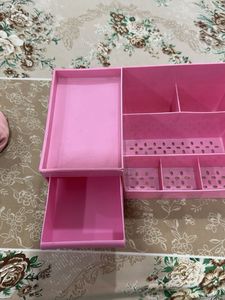 Pink Makeup Organiser with Drawer
