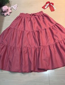 Tiered Maxi Skirt - Rose Pink