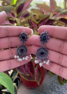 Oxidized Necklace And Earrings