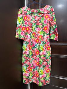 Flower Print Straight Dress