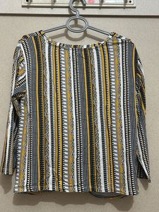 Striped Knotted Top