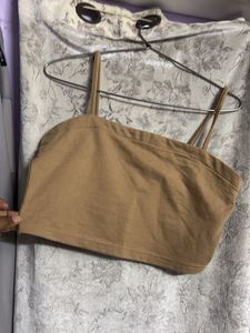 Beige crop top