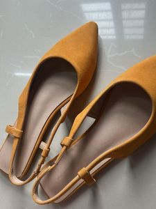 Combo Mustard Yellow Suede Flats