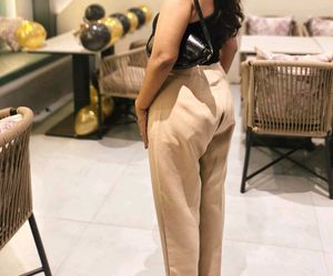 beige colour formal trousers korean design