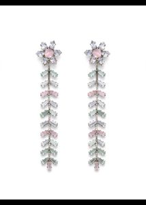 Sparkling Flower Drop Earrings
