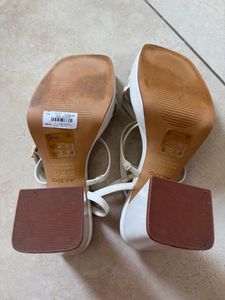 ALDO Stylish White Platform Block Heels