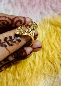 Elegant Gold-Plated Statement Ring