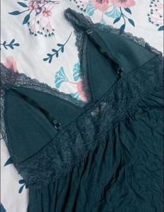 Cozy Lace Trim Nightgown
