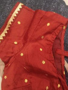Mustard/Orangish Ethnic Saree with Golden Booti