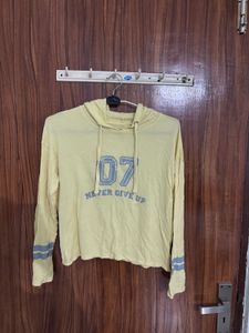 Yellow "Never Give Up" Hoodie
