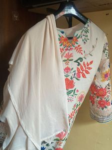 Stylish Printed Palazzo Pant with long kamiz and d