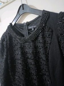 Black Egoist KOREAN style Top With Slit