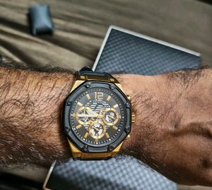 GUESS GW0263G1 Multifunction Men's Black and Gold