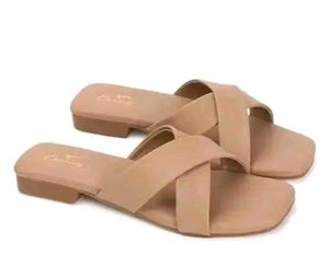 Stylish Beige Flat Sandals