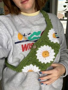Daisy Crochet Sling Bag