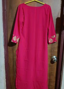 Pink &amp; Gold Print Kurti
