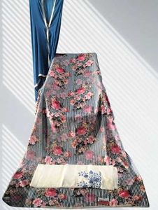 Navy blue Cotton Suit With Dupatta