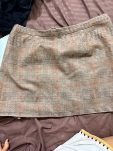 Plaid Pleated Mini Skirt