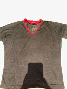 Dark Grey V-Neck T-Shirt