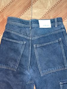 Blue Denim Cargo Pants