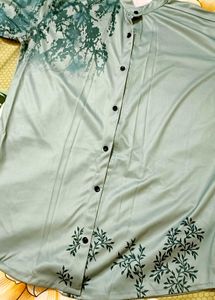 Green Printed Shirt